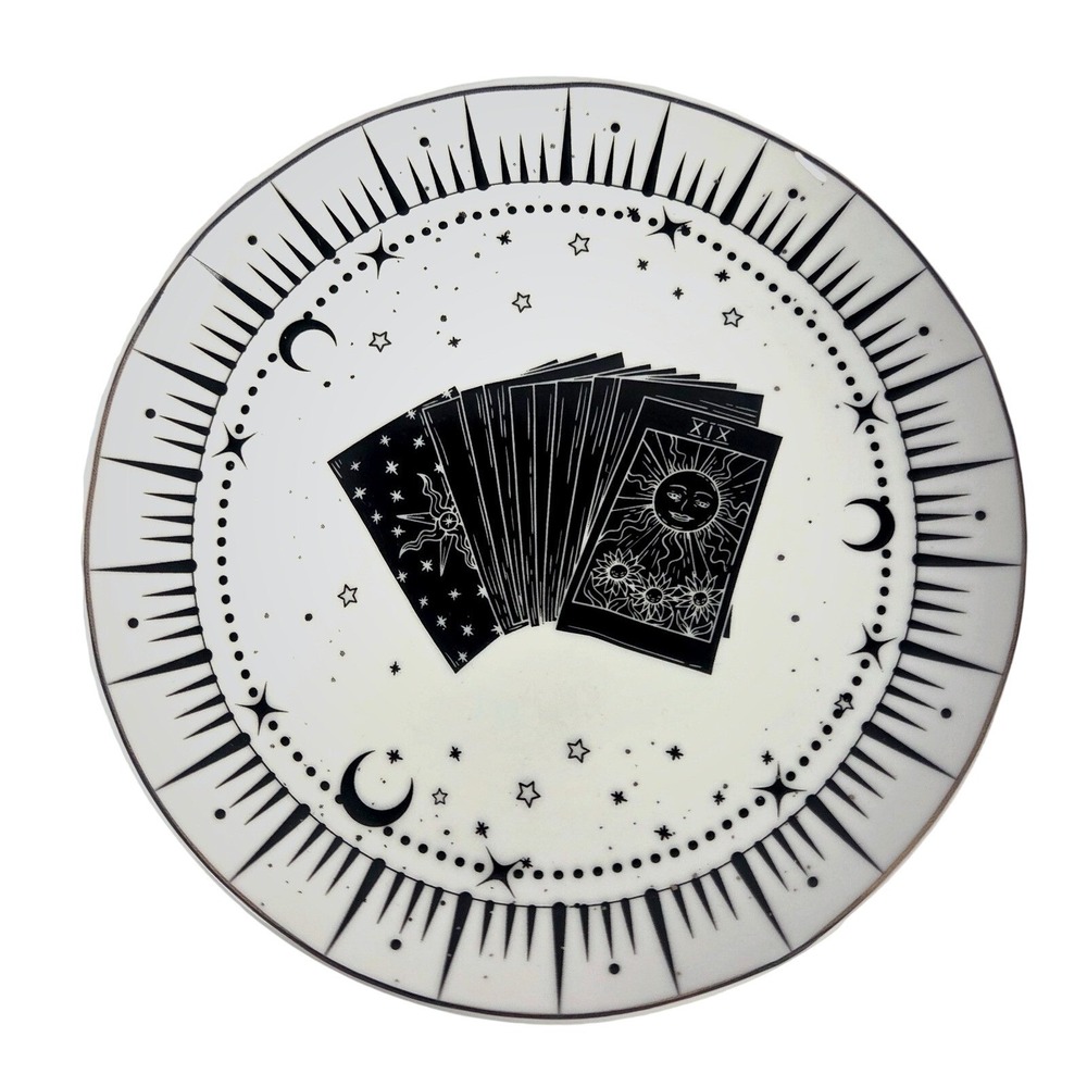 10 Strawberry Street‎ Tarot Card Plate Adults 6in Ivory New Celestial Gothic Sun